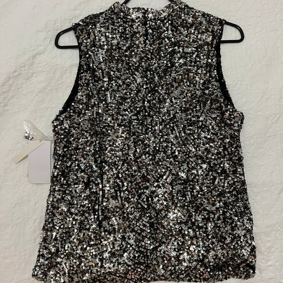 EQUIPMENT Femme - Sleeveless Sequin Tank - S/P - Picture 2 of 2